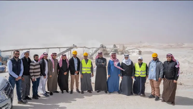 Program team and site staff during a mine site visit in Saudi Arabia
