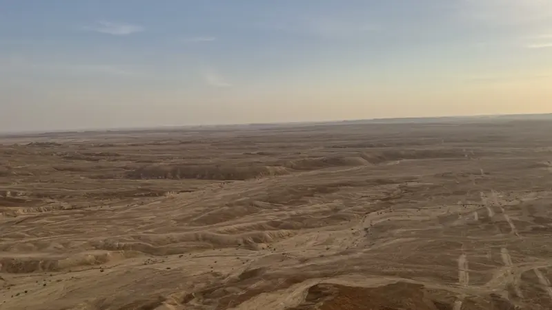 Panorama of the Thadiq geopark area used to plan visitor routes and signage